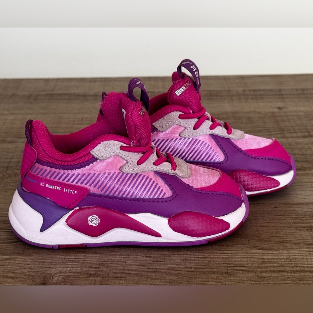 Kids Pink Puma Sneakers - Picture 3 of 5